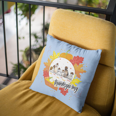 Customized Thanksgiving Themed Pillow Cover For Dog Lovers