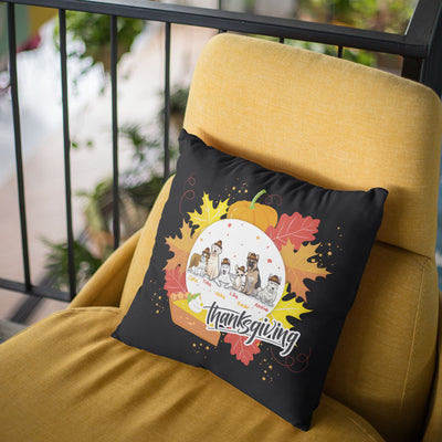 Customized Thanksgiving Themed Pillow Cover For Dog Lovers