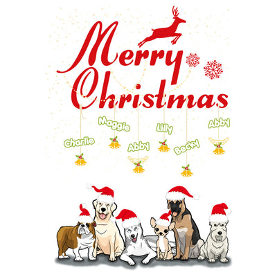 Customized Merry Christmas Dog Lover T-Shirt