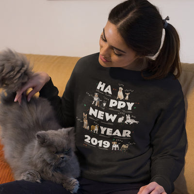 Happy New Year Customized Sweatshirt For Dog Lovers