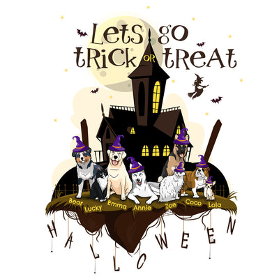 Lets Go Trick Or Treat Customized Sweatshirt For Dog Lovers