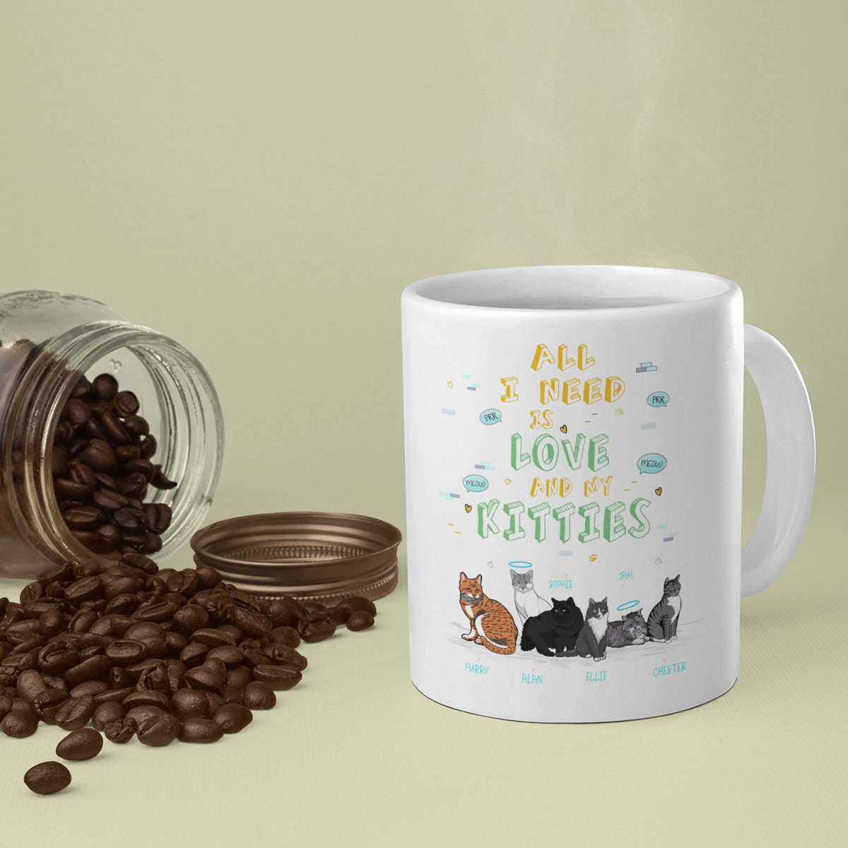 All I Need Is Love.. Customized Mug For Kitten Lovers