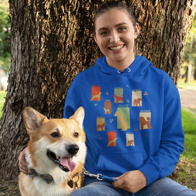 Dog Retro Style Hoodie Wth Pet Names