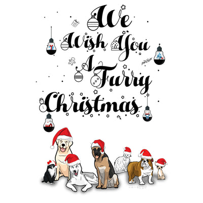 We Wish You Furry Christmas Pillow Cover