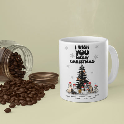 I Wish You A Merry Christmas Customized Mug For Dog Lovers