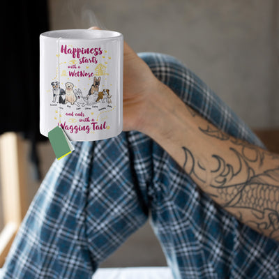 Happiness starts with.. Customized Dog Lover Mug