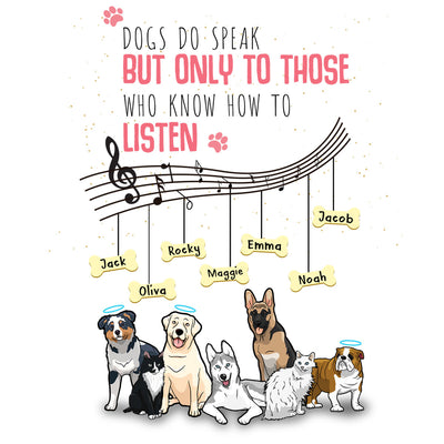 Dog Do Speak But Only to Those... Customized Dog Lover Mug