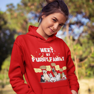 Meet My Furry Family Cool Personalized Hoodie For Dog Mama