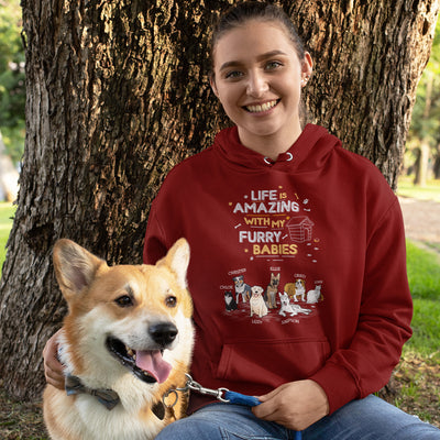 Life Is Amazing With Furry Babies Hoodie For Dog Lovers