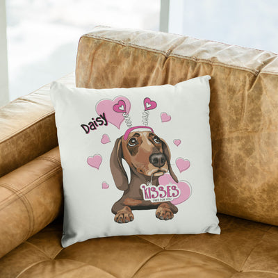 Kisses Free For You Customized Pillow Cover For Dog Lover