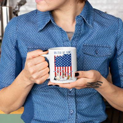 United By Paws Customized 4th July Mug For Dog Lovers