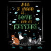 All I Need Is Love And My Kitties Customized Sweatshirt For Kittien Lovers