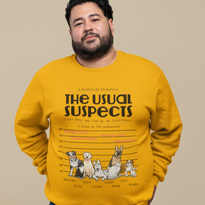 The Usual Suspect - Personalized Sweatshirt For Dog Lovers