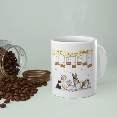 My Furry Family Customized Dog Lovers Mug