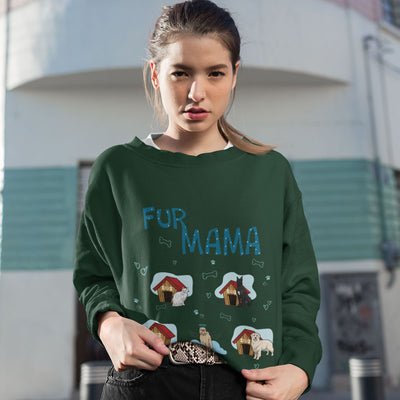 Customized Fur Mama Dog Lovers Sweatshirt