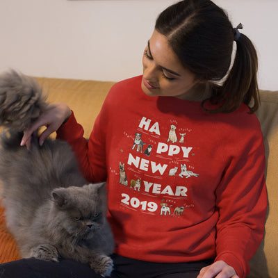 Happy New Year Customized Sweatshirt For Dog Lovers