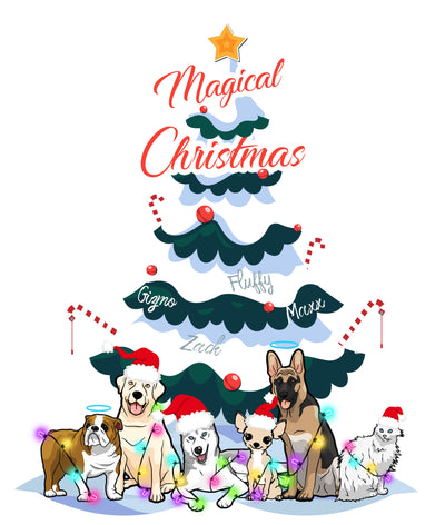 Magical Christmas Customized Dog Lovers Sweatshirt