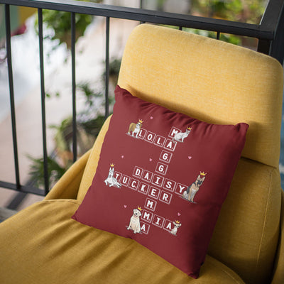 Scrabble Designed Pillow Cover For Pet Lovers