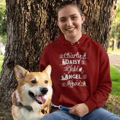 Pet Names Hoodie For Dog Lovers