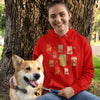 Dog Retro Style Hoodie Wth Pet Names