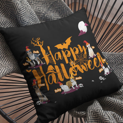 Customized Dog Lovers Happy Halloween Pillow Cover