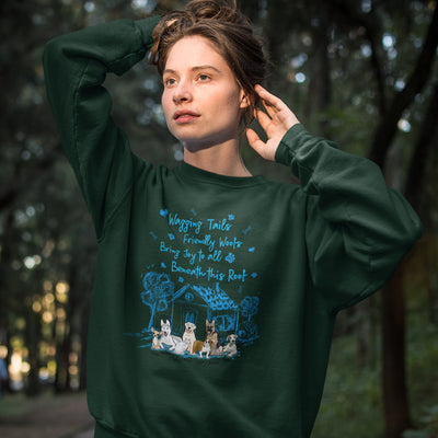 Wagging Tails .. Friendly Woofs.. Customized Sweatshirt For Dog Lovers