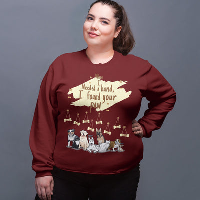 When I Needed A Hand Personalized Sweatshirt For Dog Lovers