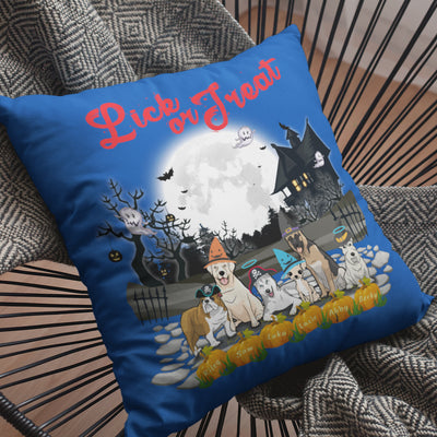 Lick or Treat Customized Halloween Dog Lovers Pillow Cover