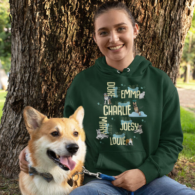 Personalized Name & Date Dog Lovers Hoodie