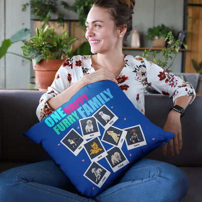 One Happy Furry Family customized Pillow Cover