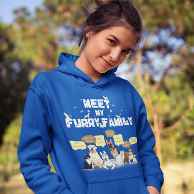 Meet My Furry Family Cool Personalized Hoodie For Dog Mama