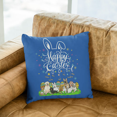 Happy Easter Pillow Cover For Dog Lovers