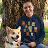 Dog Retro Style Hoodie Wth Pet Names