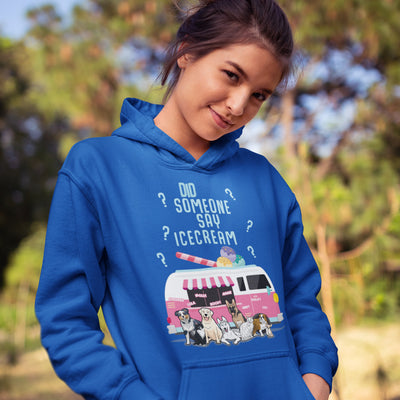 Did Someone Say Ice-Cream?  Customized Dog Lovers Hoodie