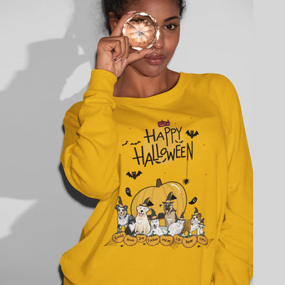 Customized Dog Lovers Happy Halloween Sweatshirt