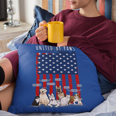 United By Paws Customized 4th July Pillow Cover For Dog Lovers