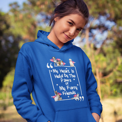 My Heart Is Held By The Paws.. Customized Dog Lovers Hoodie