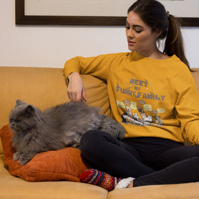 Meet My Furry Family Cool Personalized Sweatshirt For Dog Mama