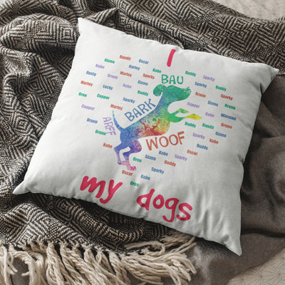 I BAU, BARK & WOOF Customized Dog Lovers Pillow Cover