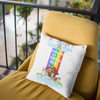 Rainbow Themed Pillow Cover For Dog Lovers