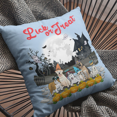 Lick or Treat Customized Halloween Dog Lovers Pillow Cover