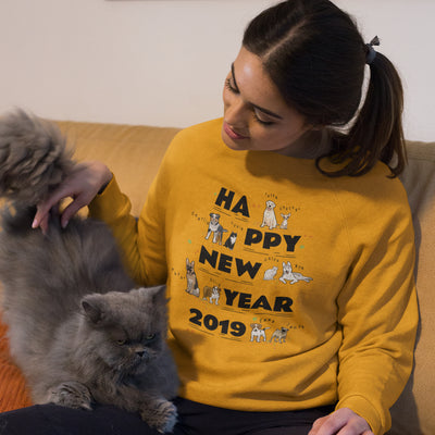 Happy New Year Customized Sweatshirt For Dog Lovers