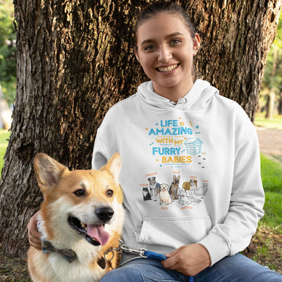 Life Is Amazing With Furry Babies Hoodie For Dog Lovers