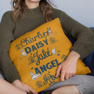 Customized Pet Names Pillow Cover