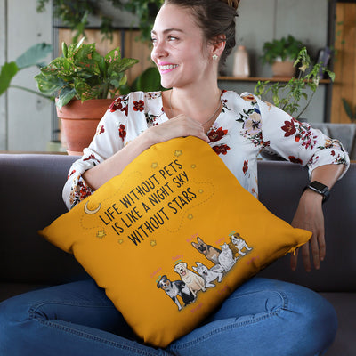 Life Without Pets Is Like... Personalized Dog Lovers Pillow Cover