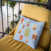 Dog Retro Style Pillow Cover Wth Pet Names