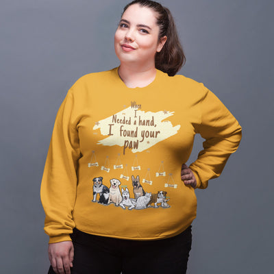 When I Needed A Hand Personalized Sweatshirt For Dog Lovers