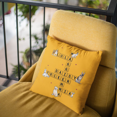 Scrabble Designed Pillow Cover For Pet Lovers