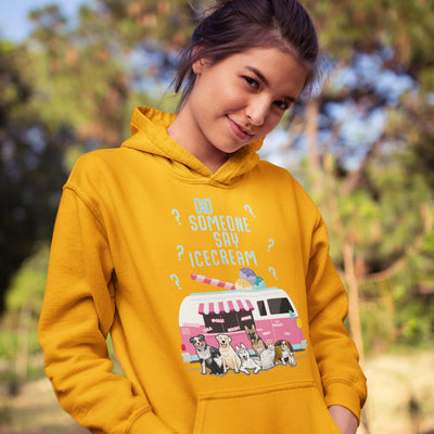 Did Someone Say Ice-Cream?  Customized Dog Lovers Hoodie