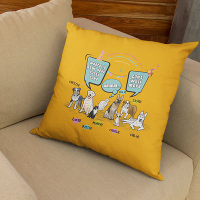 Where Is The New Year Party Cake... Customized Pillow Cover For Dog Lovers